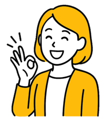 OKサインの女性