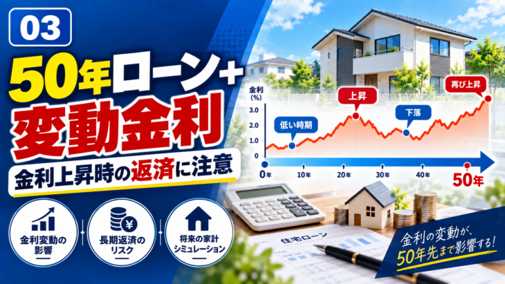 50年住宅ローンと変動金利の金利上昇リスク