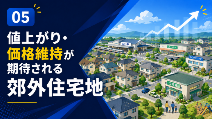 値上がりや価格維持が期待される郊外住宅地