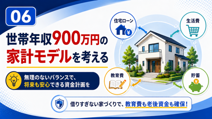 世帯年収900万円で住宅ローンと子育て費用を両立する家計モデル