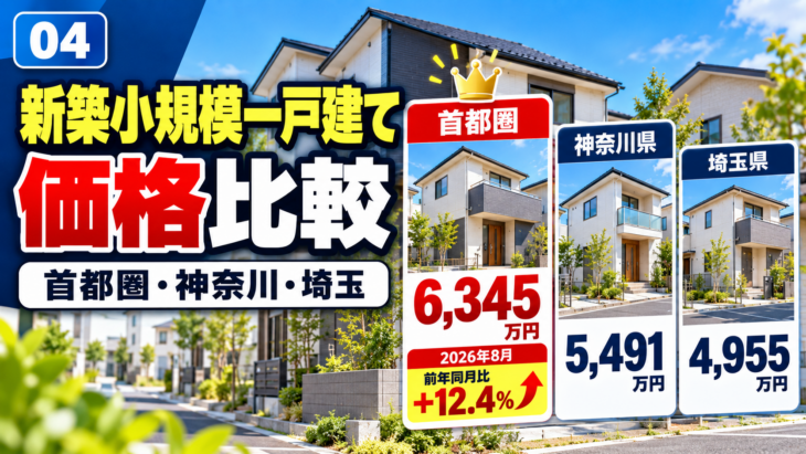 2026年8月の首都圏新築小規模一戸建て平均価格