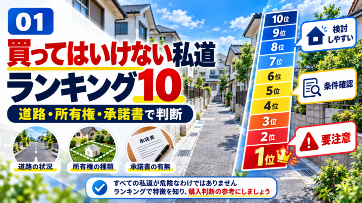 買ってはいけない私道ランキングの一覧
