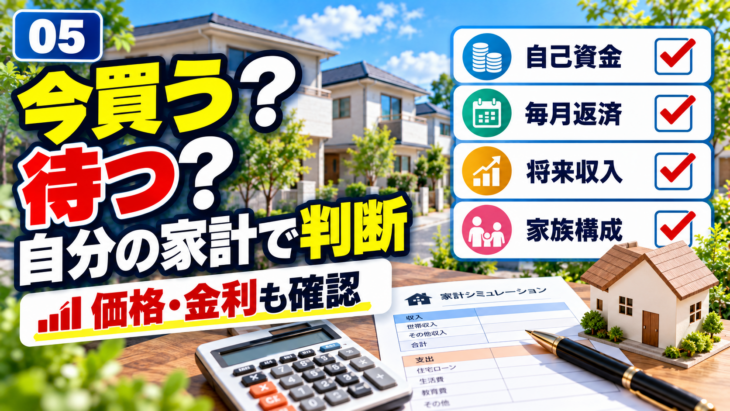 住宅価格と住宅ローン金利を考慮した購入時期の判断