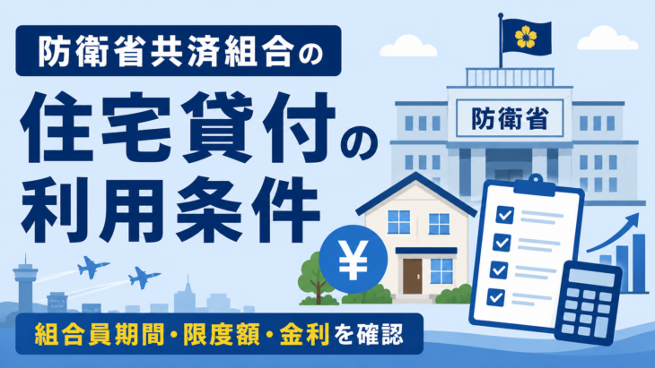 防衛省共済組合の住宅貸付の利用条件