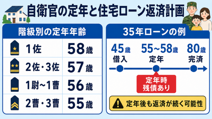 自衛官の定年と住宅ローン返済計画