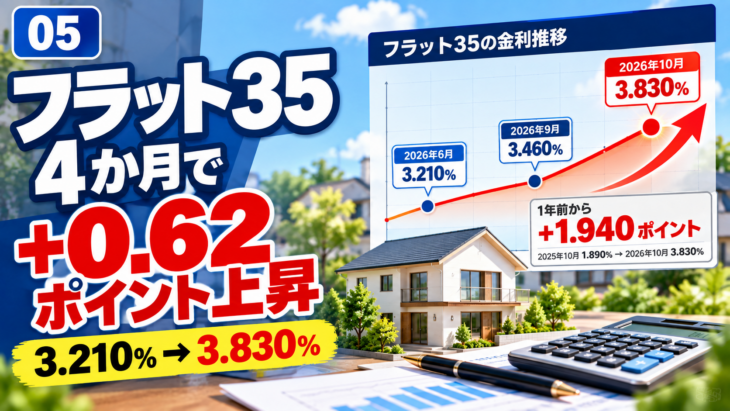 2026年のフラット35金利上昇の推移