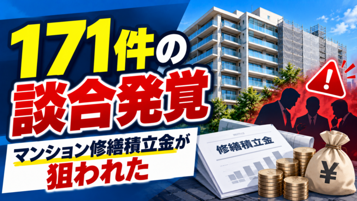 マンション大規模修繕171件で談合発覚