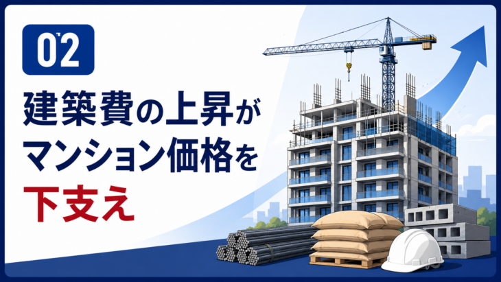 建築費の上昇がマンション価格を下支え