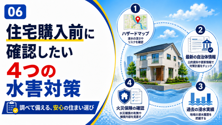 住宅購入前に確認したいハザードマップと火災保険の4つのポイント