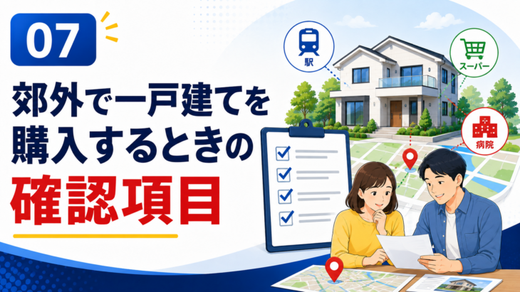 郊外で一戸建てを購入するときの確認項目