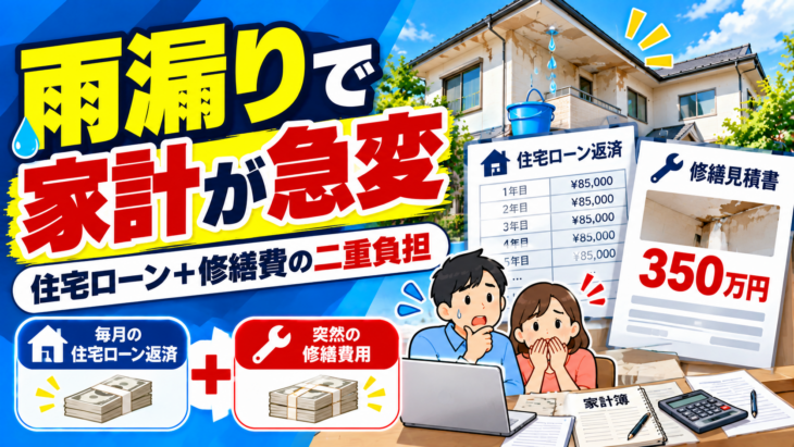 事例②：中古一戸建ての雨漏りと350万円の修繕費