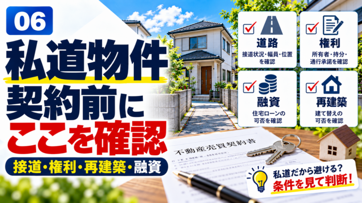 私道物件を購入する前に接道や権利関係を確認するポイント