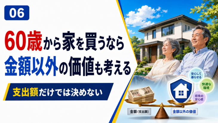 60歳から現金で住宅を購入する場合の賃貸と持家比較