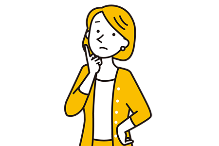 疑問に思う女性