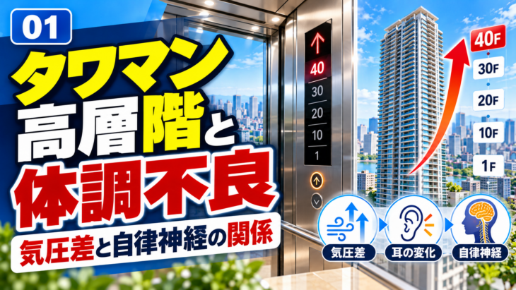 タワマン高層階で体調不良？気圧と内耳・自律神経の関係