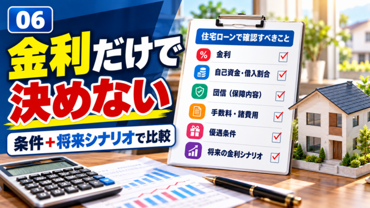 変動金利と固定金利を将来シナリオまで含めて比較する