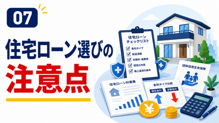 住宅ローン選びで確認すべきポイント