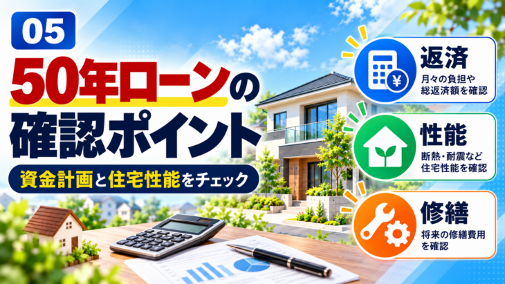 50年住宅ローンを利用する前に確認したい資金計画と住宅性能
