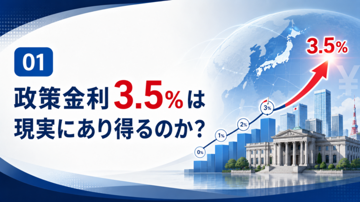 日本と海外の政策金利を比較して政策金利3.5％の可能性を考える