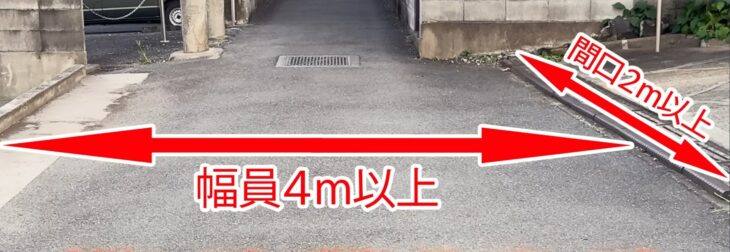 S112-幅員4ｍと間口2ｍ