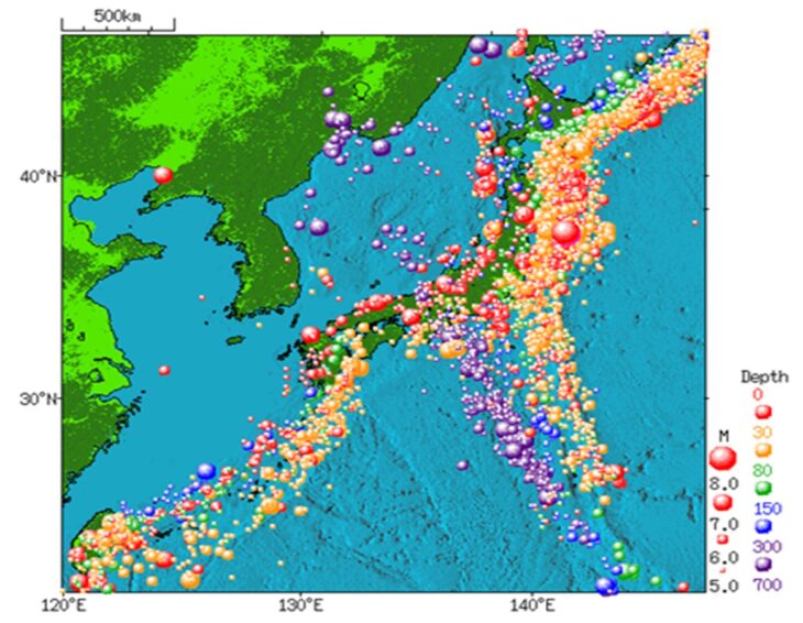 486-1 地震分布図