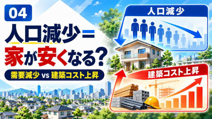人口減少と建築コスト上昇が住宅価格へ与える影響