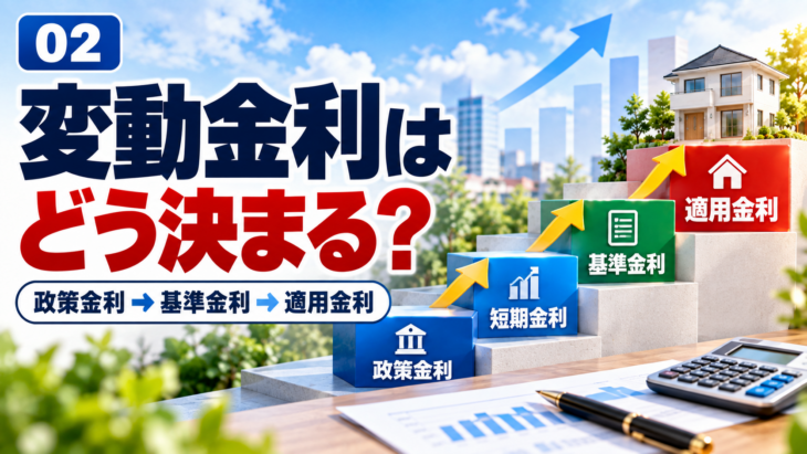 政策金利と住宅ローン変動金利の関係