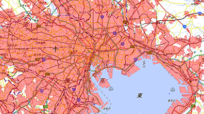 人口密度-東京周辺