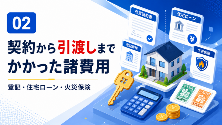 新築戸建ての契約から引渡しまでにかかった諸費用