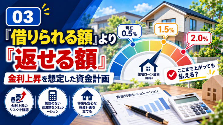 住宅ローン金利上昇に備えて借りられる額より返せる額を考える