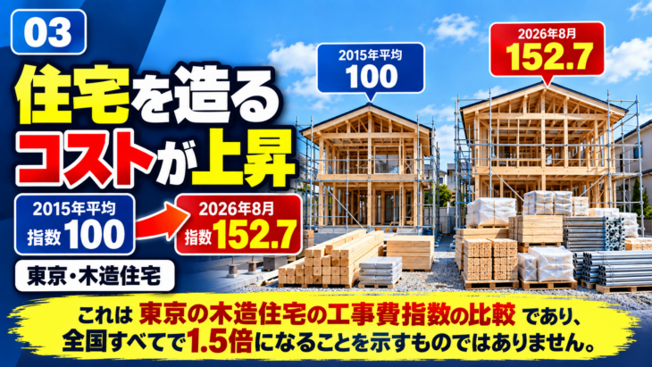 2026年8月の木造住宅建築費指数