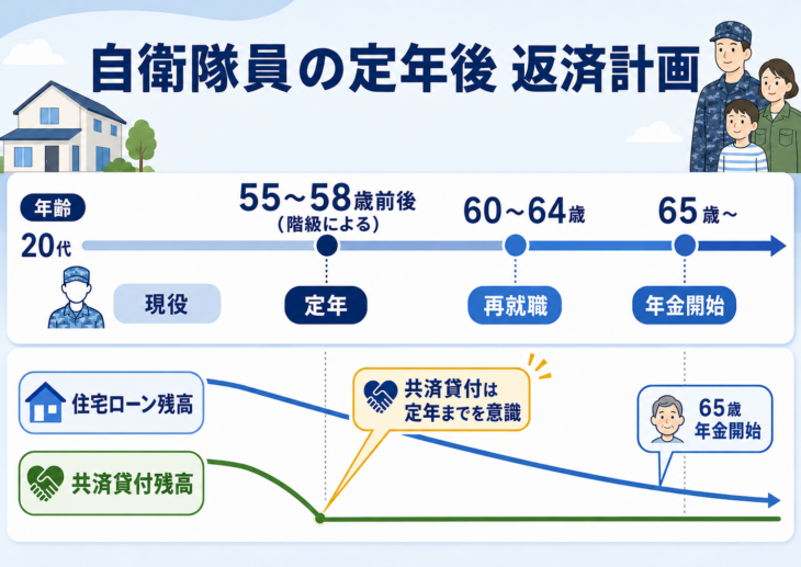 自衛隊員の定年後返済計画