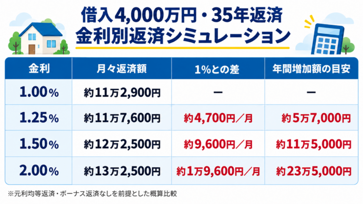 金利別返済シミュレーション