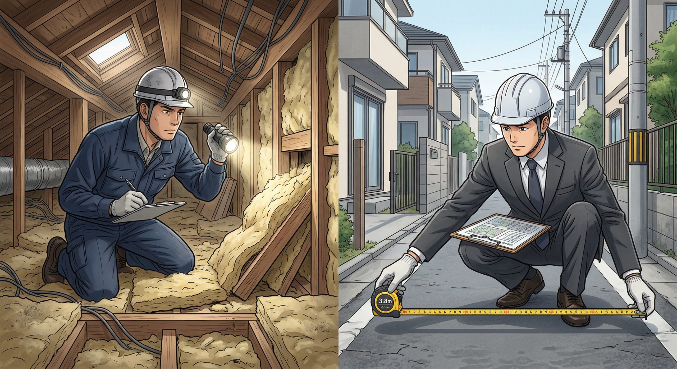 公正中立な住宅診断と物件調査をを行うプロフェッショナルのイメージ