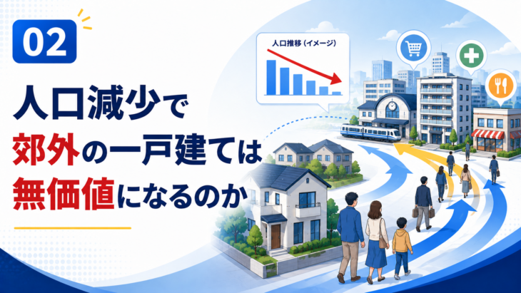 人口減少と郊外の一戸建ての資産価値
