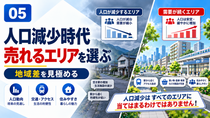 人口減少時代の住宅需要と居住誘導区域を考えるイメージ