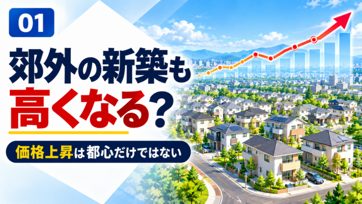 郊外の新築一戸建てにも広がる価格上昇のイメージ
