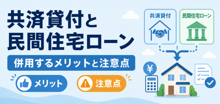 共済貸付と民間住宅ローンを併用するメリットと注意点