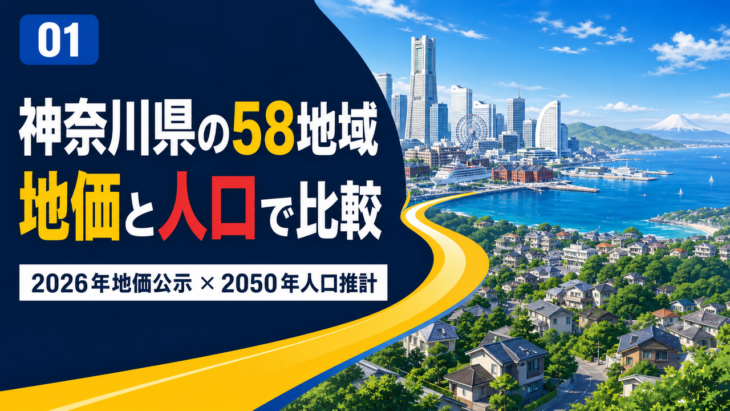 神奈川県の地価公示と2050年の人口推計から街を比較する視点