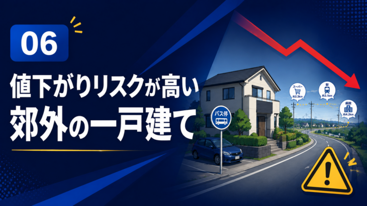 値下がりリスクが高い郊外の一戸建てエリア