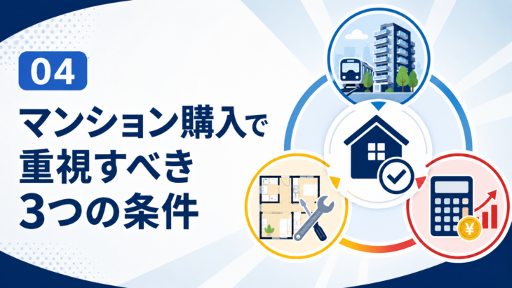 マンション購入で重視すべき3つの条件