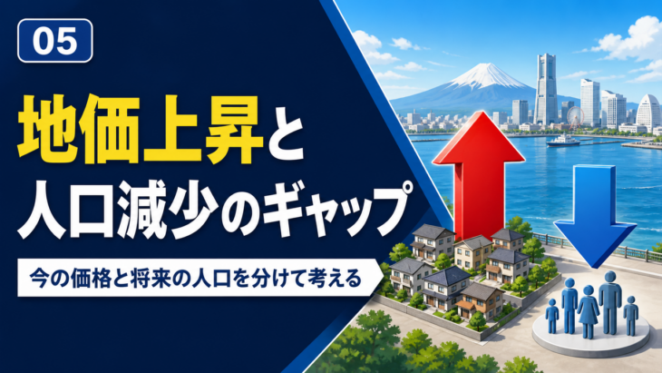 地価の上昇と将来人口の減少を別の時間軸で考える神奈川県の街