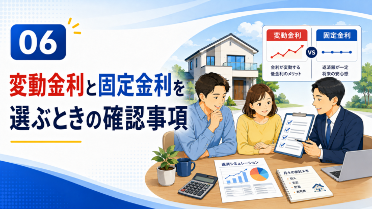 変動金利と固定金利を比較するときの確認事項