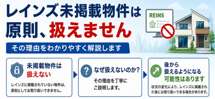 レインズ未掲載物件を扱えない理由01