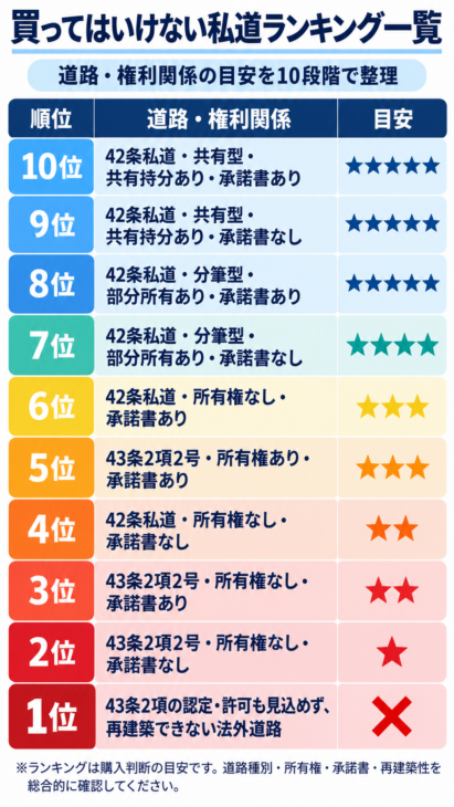 買ってはいけない私道ランキング