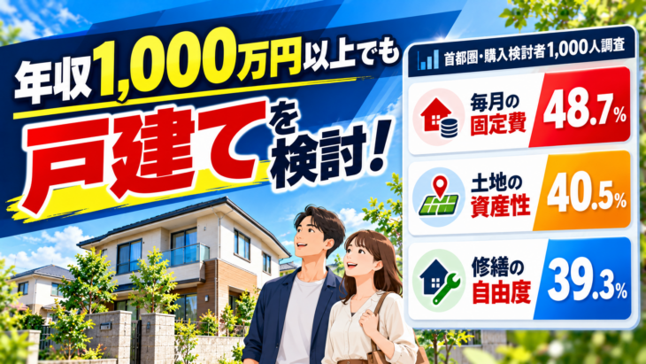 年収1,000万円以上の購入検討者も戸建てを比較