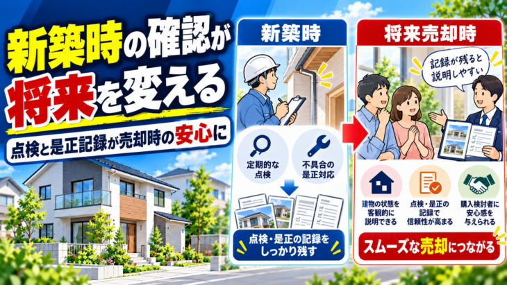 新築時の施工不良を将来の売却まで持ち越さない